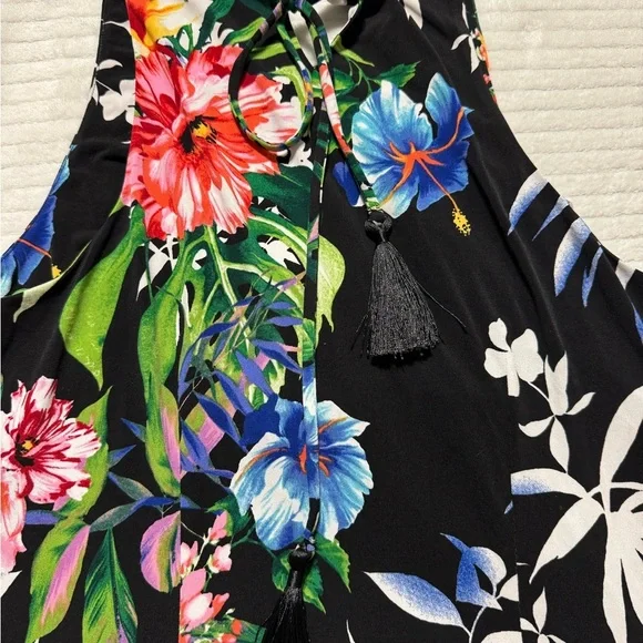 Tommy Bahama Size:M Floral Maxi Dress - Black, Green, Pink, Blue - Picture 7 of 9